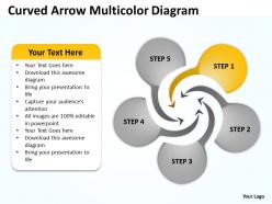 Curved arrow multicolor diagram 25