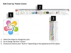 Curved arrow multicolor diagram 25