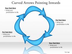 Curved arrows pointing inwards 4 stages editable 26