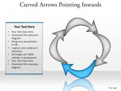 Curved arrows pointing inwards 4 stages editable 26