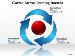 Curved arrows pointing inwards editable powerpoint templates