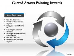 Curved arrows pointing inwards editable powerpoint templates