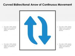 Curved bidirectional arrow of continuous movement