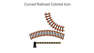Curved Railroad Colored Icon In Powerpoint Pptx Png And Editable Eps Format