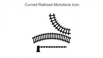 Curved Railroad Monotone Icon In Powerpoint Pptx Png And Editable Eps Format