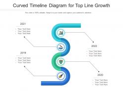 Curved timeline diagram for top line growth infographic template
