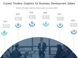 Curved timeline graphics for business development salary infographic template