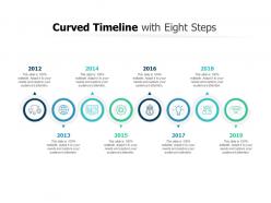 Curved timeline with eight steps