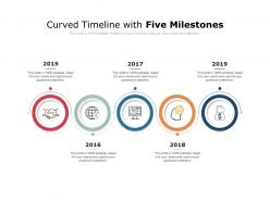 Curved Timeline With Five Milestones