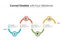 Curved Timeline With Four Milestones