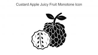 Custard Apple Juicy Fruit Monotone Icon In Powerpoint Pptx Png And Editable Eps Format