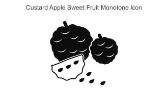 Custard Apple Sweet Fruit Monotone Icon In Powerpoint Pptx Png And Editable Eps Format
