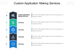 Custom application making services ppt powerpoint presentation icon ideas cpb