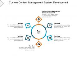 Custom content management system development ppt powerpoint layouts cpb