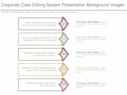 Custom corporate case editing system presentation background images