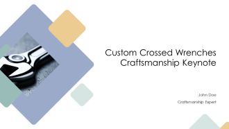Custom Crossed Wrenches Craftsmanship Keynote PPT Structure AT