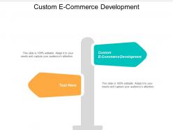 Custom e commerce development ppt powerpoint presentation inspiration gridlines cpb