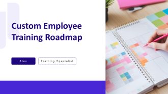 Custom Employee Training Roadmap PPT Slides AT