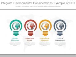 Custom integrate environmental considerations example of ppt