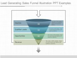 Custom lead generating sales funnel illustration ppt examples