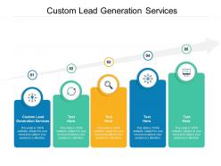 Custom lead generation services ppt powerpoint presentation icon clipart images cpb
