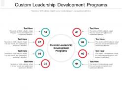 Custom leadership development programs ppt powerpoint presentation slides cpb