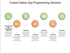 Custom native app programming services ppt powerpoint presentation pictures smartart cpb
