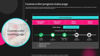 Custom Order Progress Status Page