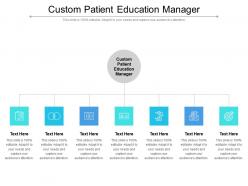 Custom patient education manager ppt powerpoint presentation model background images cpb