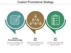 Custom promotional strategy ppt powerpoint presentation gallery display cpb