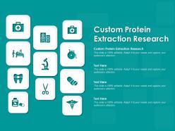 Custom protein extraction research ppt powerpoint presentation icon format ideas