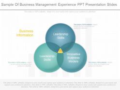 Custom sample of business management experience ppt presentation slides