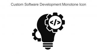 Custom Software Development Monotone Icon In Powerpoint Pptx Png And Editable Eps Format
