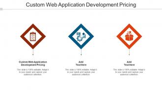 Custom Web Application Development Pricing Ppt Powerpoint Presentation Topics Cpb