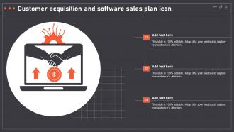 Customer Acquisition And Software Sales Plan Icon
