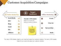 Customer acquisition campaigns powerpoint graphics