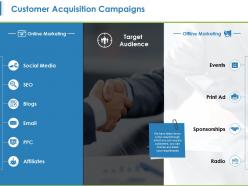 Customer acquisition campaigns powerpoint slide designs