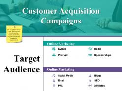 Customer acquisition campaigns ppt slide themes