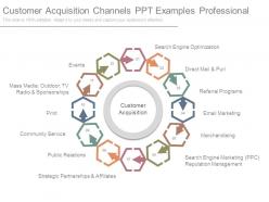 Customer Acquisition Channels Ppt Examples Professional