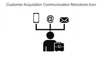 Customer Acquisition Communication Monotone Icon In Powerpoint Pptx Png And Editable Eps Format
