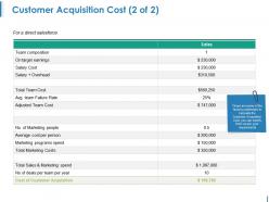 Customer acquisition cost powerpoint slide inspiration