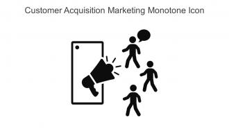 Customer Acquisition Marketing Monotone Icon In Powerpoint Pptx Png And Editable Eps Format
