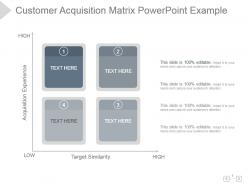 Customer acquisition matrix powerpoint example