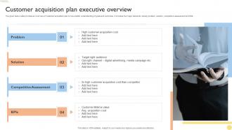 Customer Acquisition Plan Executive Overview