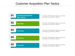 Customer acquisition plan tactics ppt powerpoint presentation layouts demonstration cpb