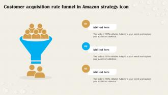 Customer Acquisition Rate Funnel In Amazon Strategy Icon