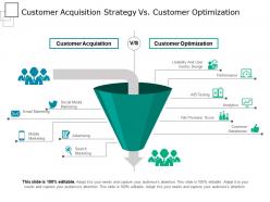 Customer Acquisition Strategy Vs Customer Optimization Powerpoint Slides