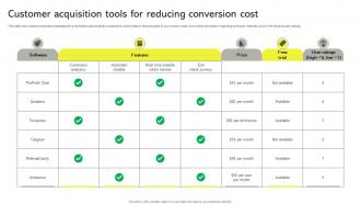 Customer Acquisition Tools For Reducing Conversion Cost