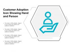 Customer adoption icon showing hand and person