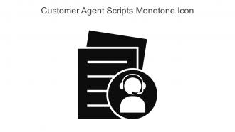 Customer Agent Scripts Monotone Icon In Powerpoint Pptx Png And Editable Eps Format